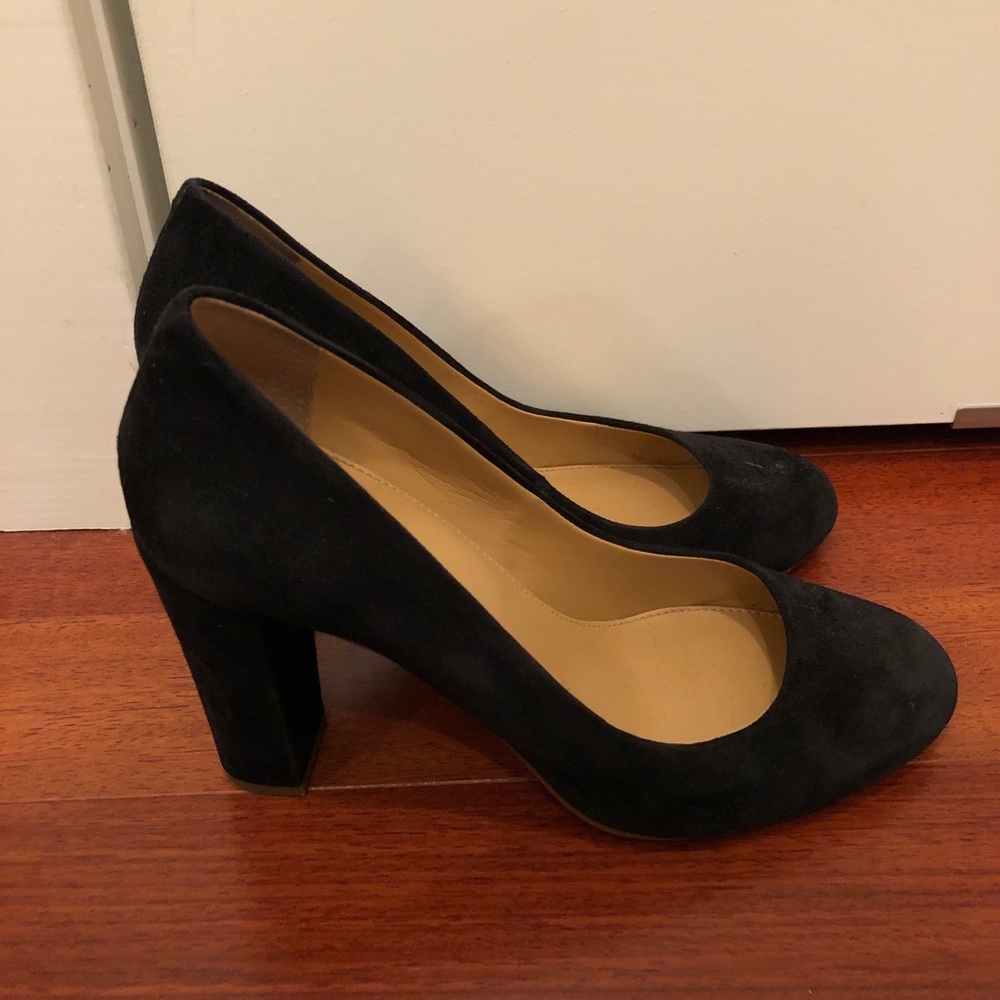 J Crew Black Suede Pumps